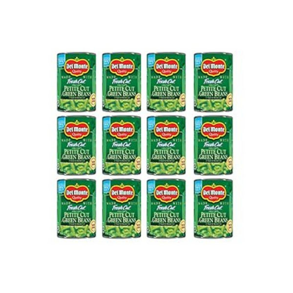 12-Pack 14.5-Oz Del Monte Petite Cut Green Beans w/ Natural Sea Salt