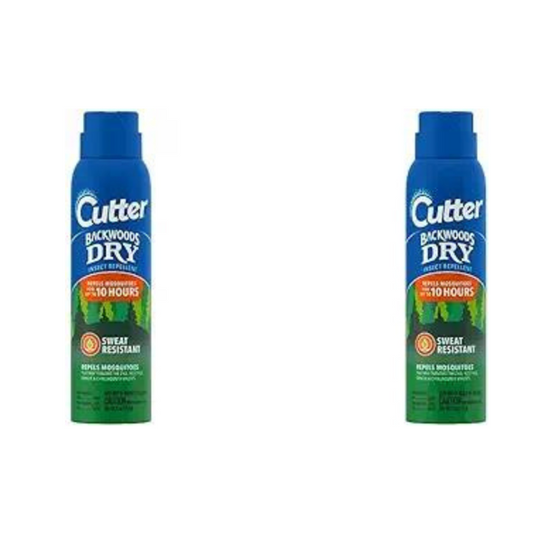 Cutter Backwoods Repelente de insectos secos, repelente de mosquitos, 25% DEET (4 onzas, paquete de 2)