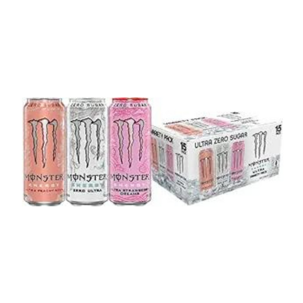 Bebidas energéticas Monster Energy Ultra Zero Sugar (paquete variado)