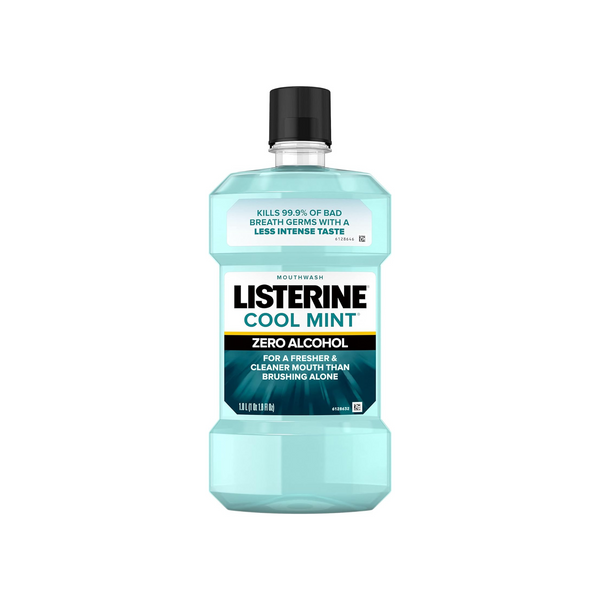 Listerine Enjuague Bucal Zero Alcohol Sabor Menta Fría Botella 1 Litro