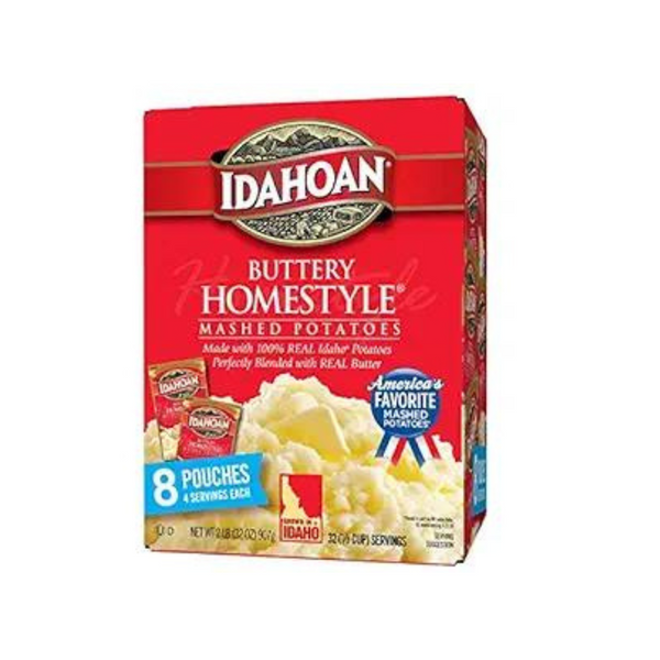 Paquete de 8 puré de papas estilo casero con mantequilla de Idahoan de 4 oz