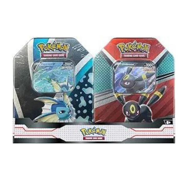 2-Pack Pokémon TCG Tin Bundles: Vaporeon & Umbreon, Jolteon & Espeon