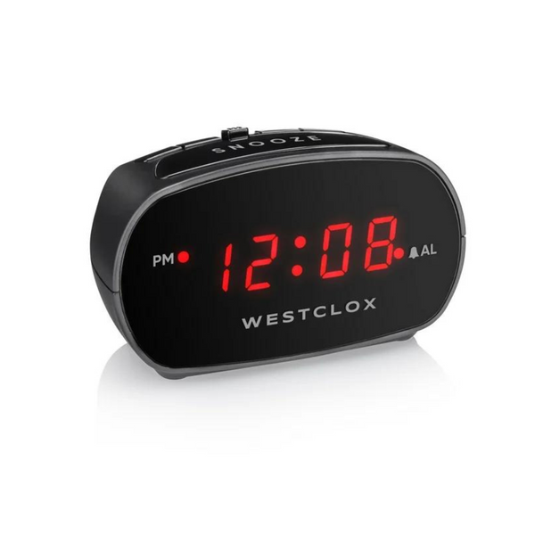 Westclox Basic Reloj despertador digital LED rojo negro