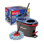 O-Cedar EasyWring RinseClean Microfiber Spin Mop & Bucket Floor Cleaning System, Grey