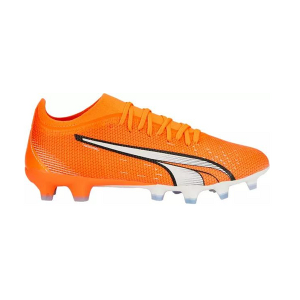 Zapatos de fútbol PUMA Ultra Match FG para mujer (naranja/blanco)