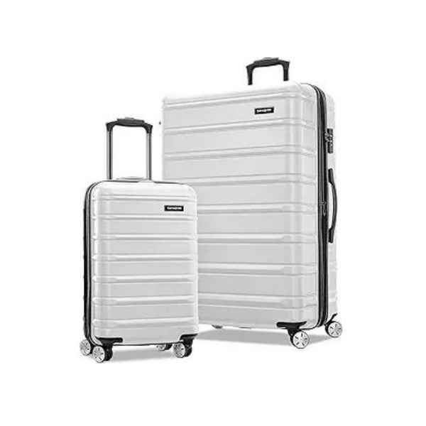 Juego de equipaje expandible rígido Samsonite Omni 2 de 2 piezas con ruedas giratorias (blanco)