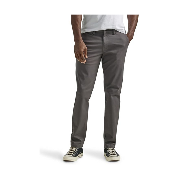 Lee Pantalón chino con frente plano y cintura flexible para hombre 