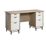 Sauder Anda Norr Executive Desk, Sky Oak Finish