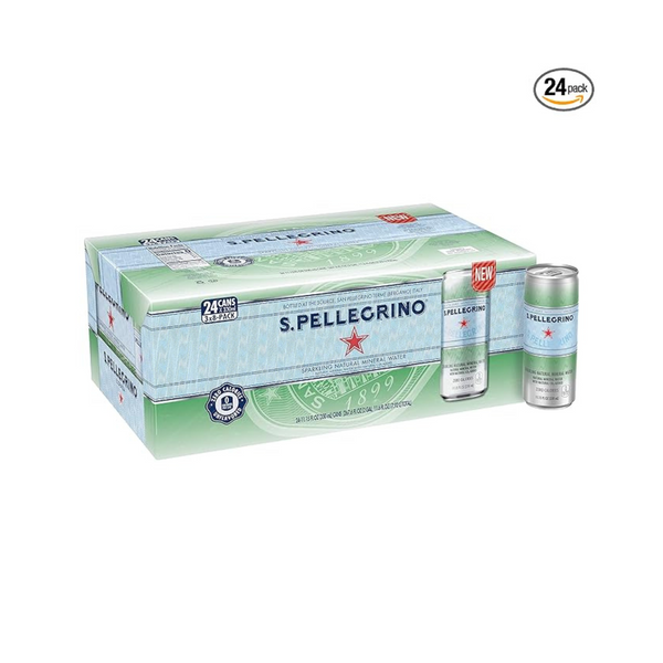 Pack Of 24 S.Pellegrino Sparkling Natural Mineral Water, Unflavored