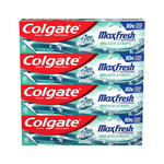 Pasta dental blanqueadora Colgate Max Fresh con mini tiras (6.3 onzas, paquete de 4)