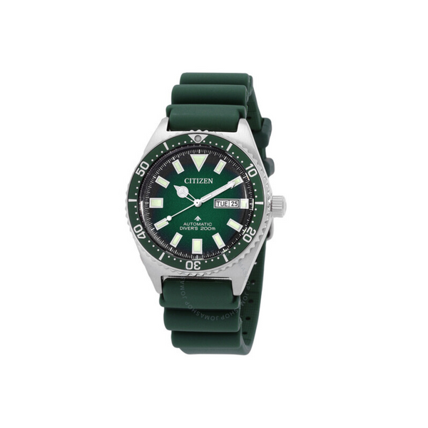 Citizen Promaster Dive Men's 41mm Automatic Watch w/ Green Polyurethane Strap