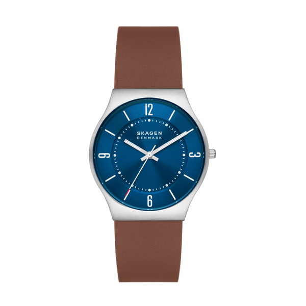 Skagen Reloj Gren de tres manecillas con fecha para hombre