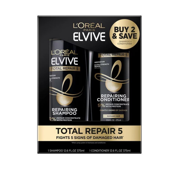 L'Oreal Paris Set de champú y acondicionador reparador Elvive Total Repair 5