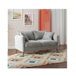 Novogratz Magnolia 2 Seater Loveseat Sofa with Pillows