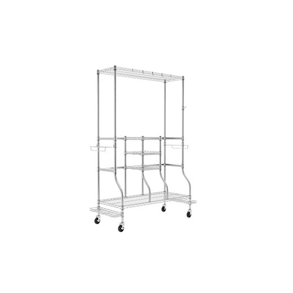 SafeRacks Rolling Golf Equipment Storage Rack w/ Steel Wire Shelves