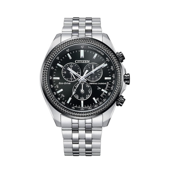 Citizen Men's Eco-Drive Classic Chronograph Watch w/ Perpetual Calendar (Black Dial)