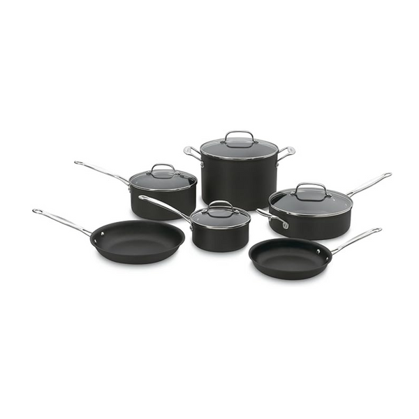 Cuisinart Chef's Classic Juego de utensilios de cocina anodizados duros antiadherentes de 10 piezas