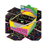 Zmlm Rainbow Scratch Mini Art Notes - 125 tarjetas mágicas de papel para rascar