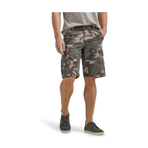 Lee Men's Big & Tall Dungarees Belted Wyoming Cargo Short (Ash Camo or Khaki)