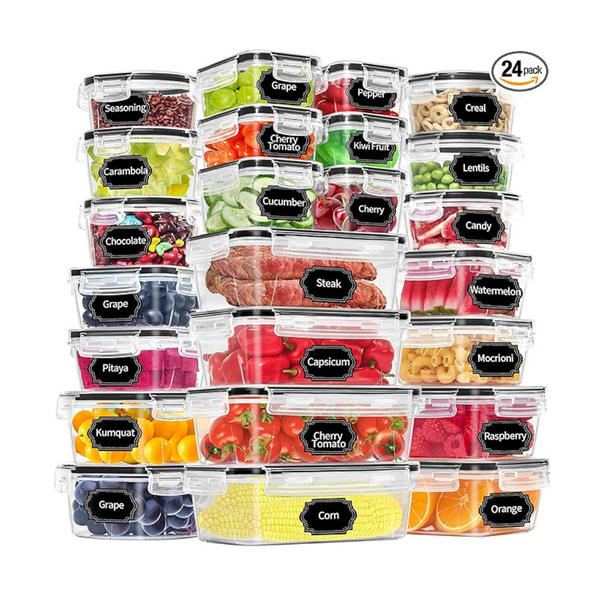 48-Piece Airtight Food Storage Containers