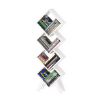 Yoobure White Bookshelf, Wood Small Bookcase