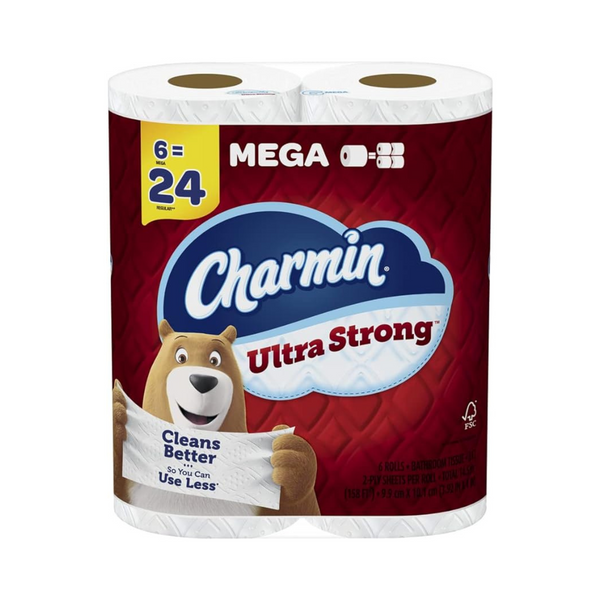 12-Count Charmin Ultra Strong Mega Rolls Toilet Paper + $5 Amazon Credit