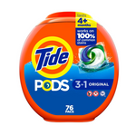 Cápsulas de detergente para ropa Tide 3 en 1 con aroma original, 76 unidades