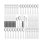 48 Piece Silver Stainless Steel Silverware Set