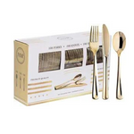 300 Piece Gold Plastic Silverware Set