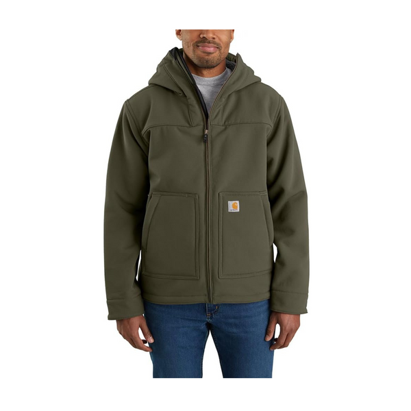 Carhartt Chaqueta activa Super Dux de ajuste relajado con forro de sherpa para hombre (musgo)