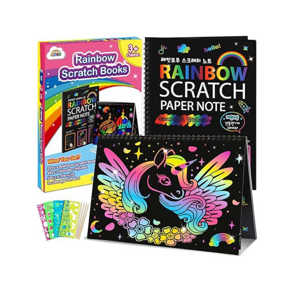 Zmlm Pack of 2 Scratch Paper Books