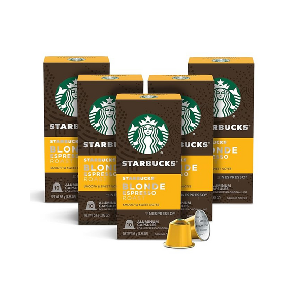 50-Count Starbucks by Nespresso Original Line Capsules (Blonde Roast Espresso)