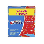 Paquete de 4 4.6 oz. Pasta de dientes Crest Kids Cavity Protection (sabor divertido y brillante)