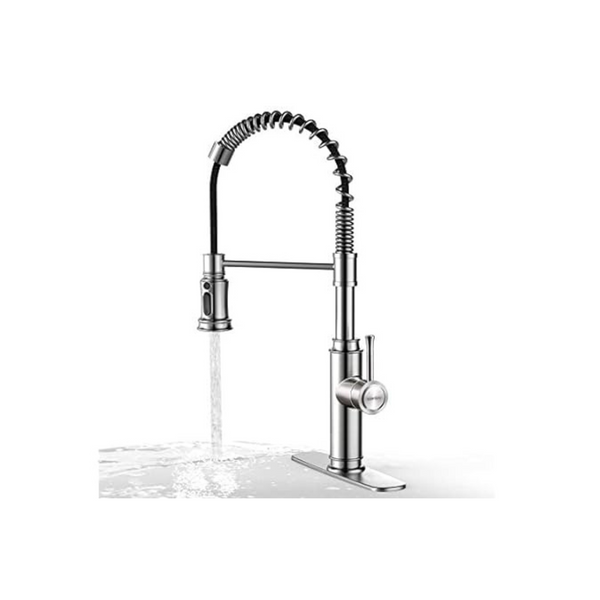 WaterSong Spring Single Handle Kitchen Faucet w/ 2 Optional Sprayers