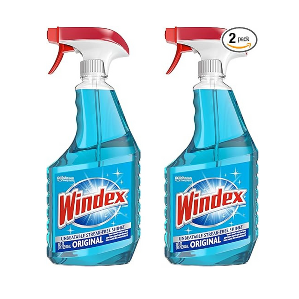 Botella pulverizadora para limpiador de ventanas y vidrios Windex, paquete de 2