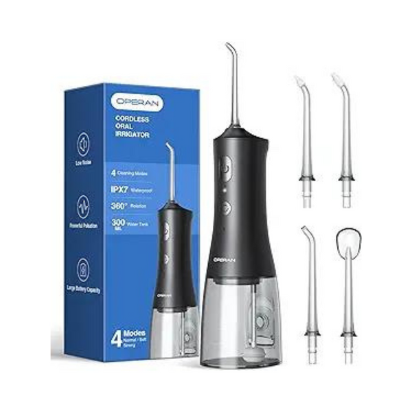 Cordless Water Flosser With 4 Jet Tips And 4 Modes