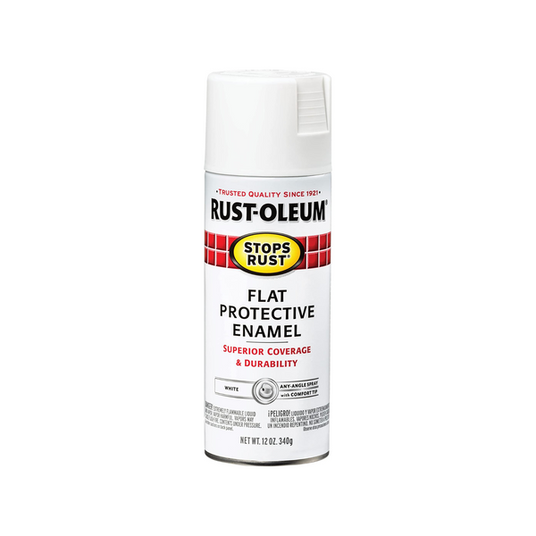 Pintura en aerosol Rust-Oleum de 12 onzas (blanco mate)