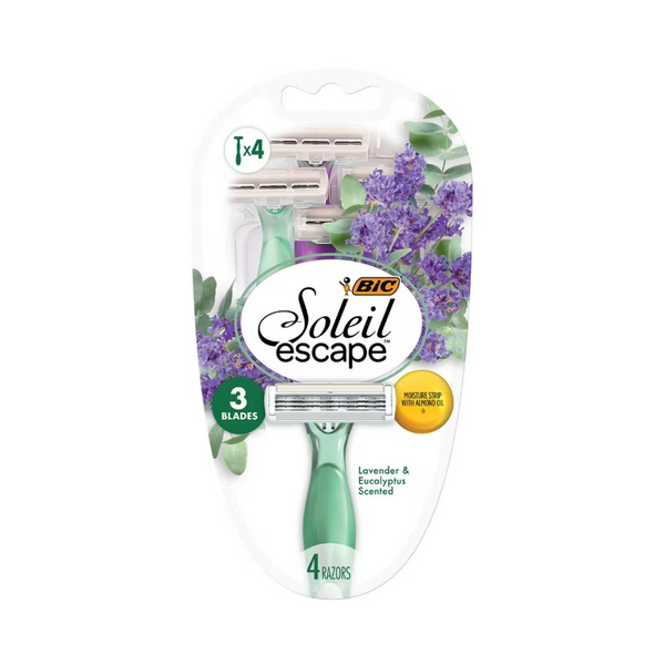 4-Count 3-Blade Bic Soleil Escape Women's Disposable Razors