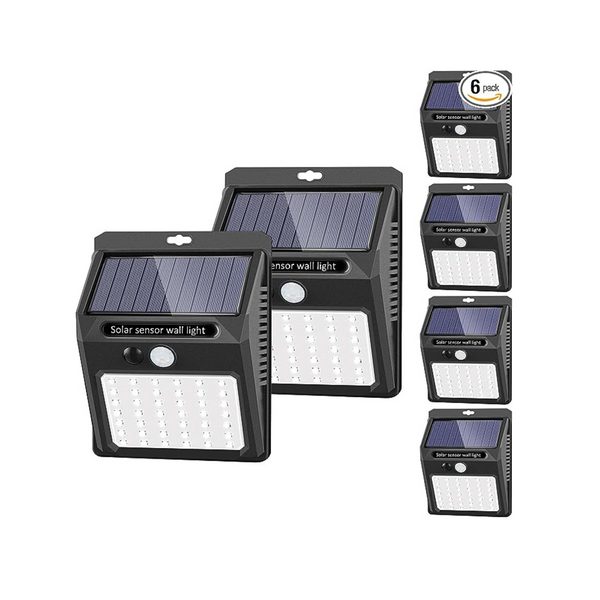 6-Pack SEZAC Wireless Motion Sensor Waterproof Outdoor Solar Lights