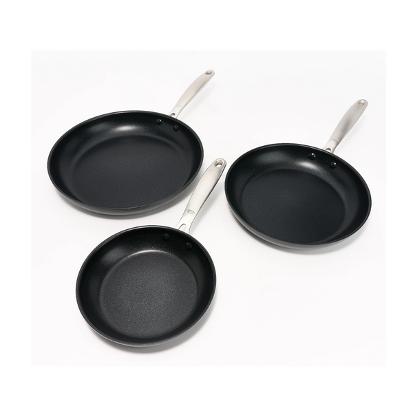 OXO Good Grips Pro 3-Pc Nonstick Hard Anodized Fry Pans