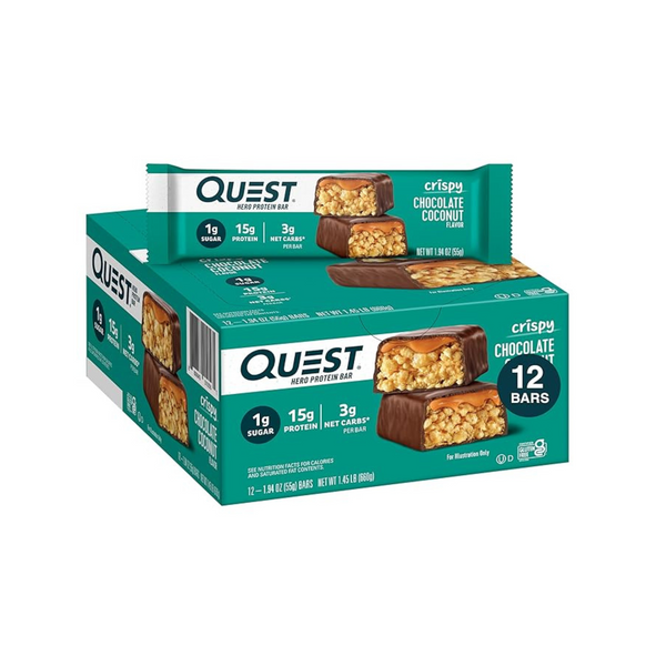 12-Count 1.94-Oz Quest Nutrition Crispy Hero Protein Bars (Chocolate Coconut)