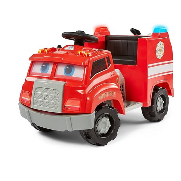 Kid Trax Real Rigs Camión de bomberos para niños pequeños Juguete interactivo para montar