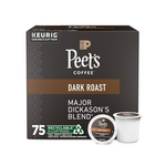 75 cápsulas de café Peet's Coffee Major Dickason's Blend K-Cup (tostado oscuro)