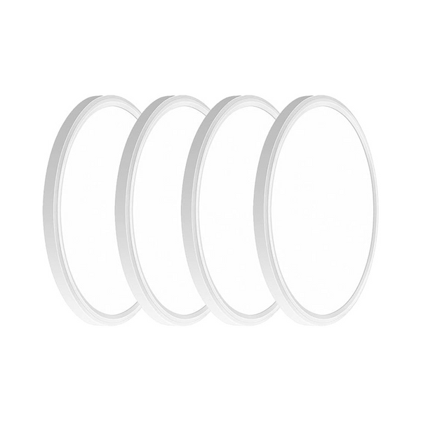 4-Pack of Super Slim 12 Inch LED Flush Mount Ceiling Light, 5000K Daylight, 3200lm