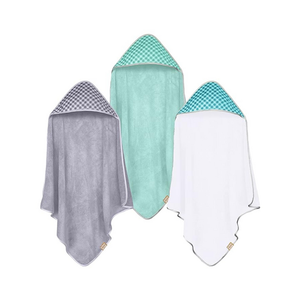 3-Pack Baby Hooded Bath Towel Set