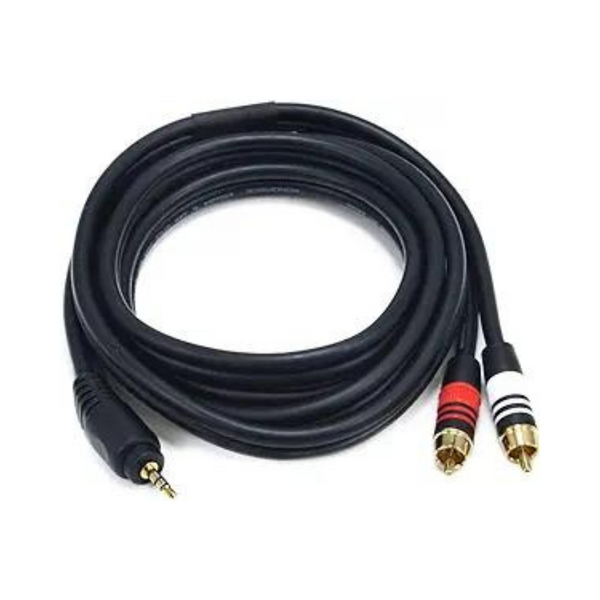 Cable estéreo Monoprice Premium de 3,5 mm macho a 2 RCA macho 22 AWG (chapado en oro) de 6 pies