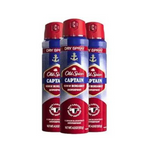 Paquete de 3 antitranspirantes y desodorantes para hombres Old Spice Invisible Dry Spray Ultimate Captain