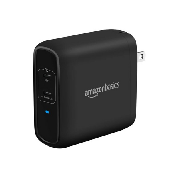 Amazon Basics 68W GaN Wall Charger w/ 2 USB-C Ports