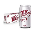 Soda dietética Dr Pepper, latas de 12 onzas líquidas (paquete de 12)