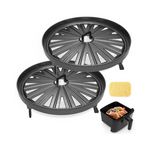 2-Pack Reusable Air Fryer Tray Liners with Rubber Bumpers